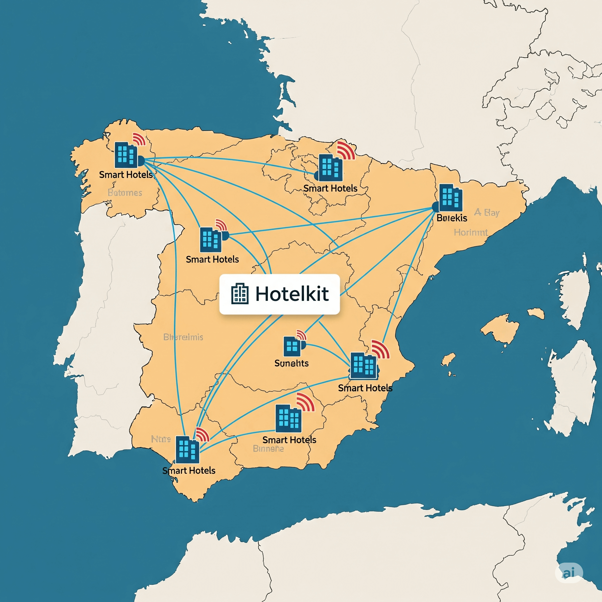 Plano de expansión tecnológica con hoteles de la cadena Nest conectados al sistema CONIN